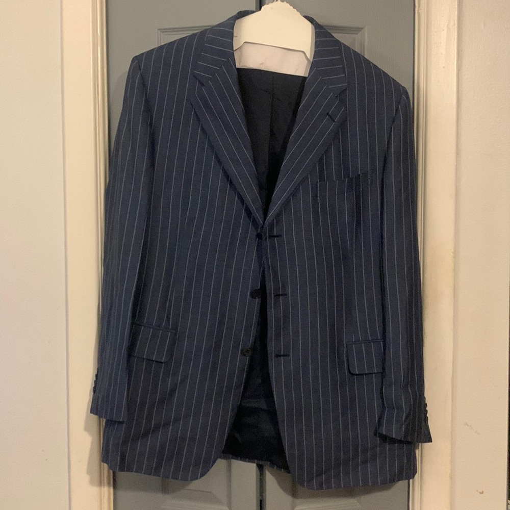 PIN STRIPE BLUE BLAZER